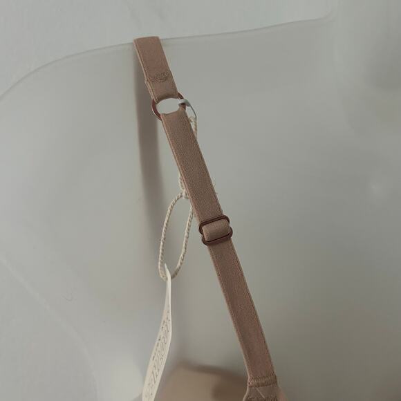 Aerie Smoothez Mesh Unlined Flexible Underwire Semi-Sheer Bra Sands 34 B New - Picture 5 of 10